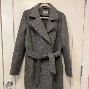 Cinzia Rocca Icons grey wool wrap coat